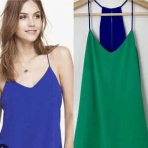 Express Blue and Green Barcelona Reversible Tank Top